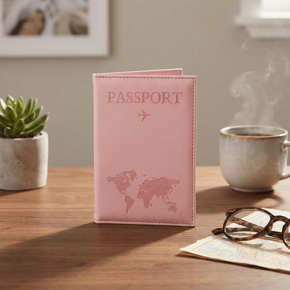 Protège Passeport Rose Rose Vif - | AïtaVia