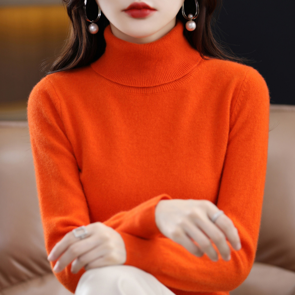 Pull à col roulé - Luxe et confort