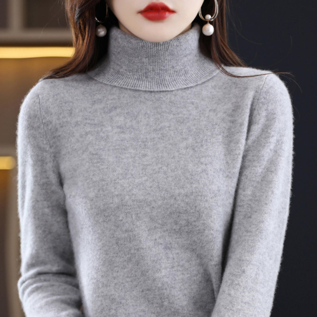 Pull à col roulé - Luxe et confort
