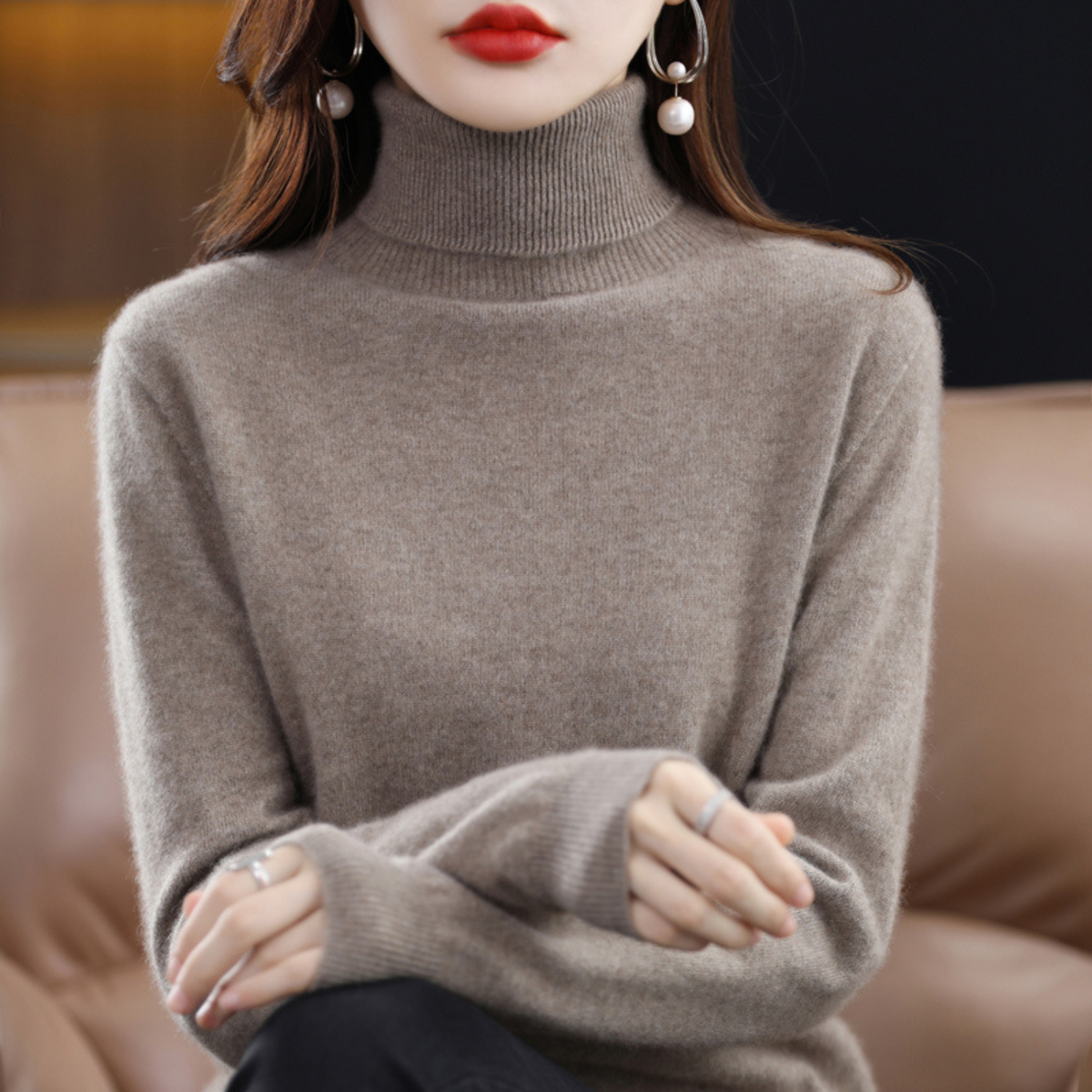 Pull à col roulé - Luxe et confort
