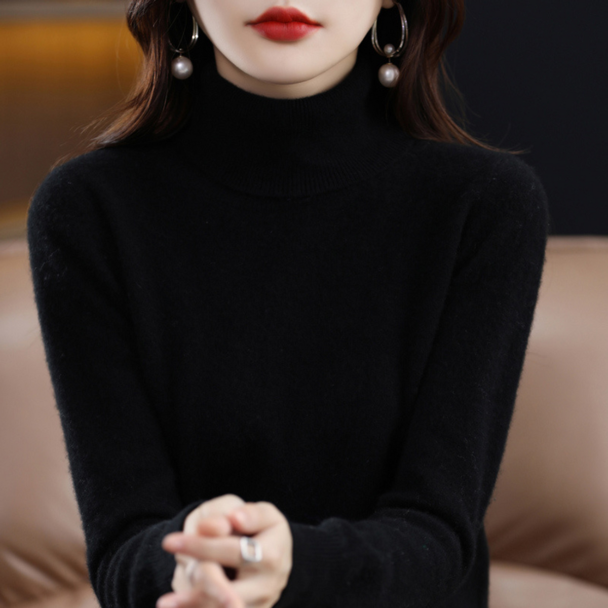 Pull à col roulé - Luxe et confort