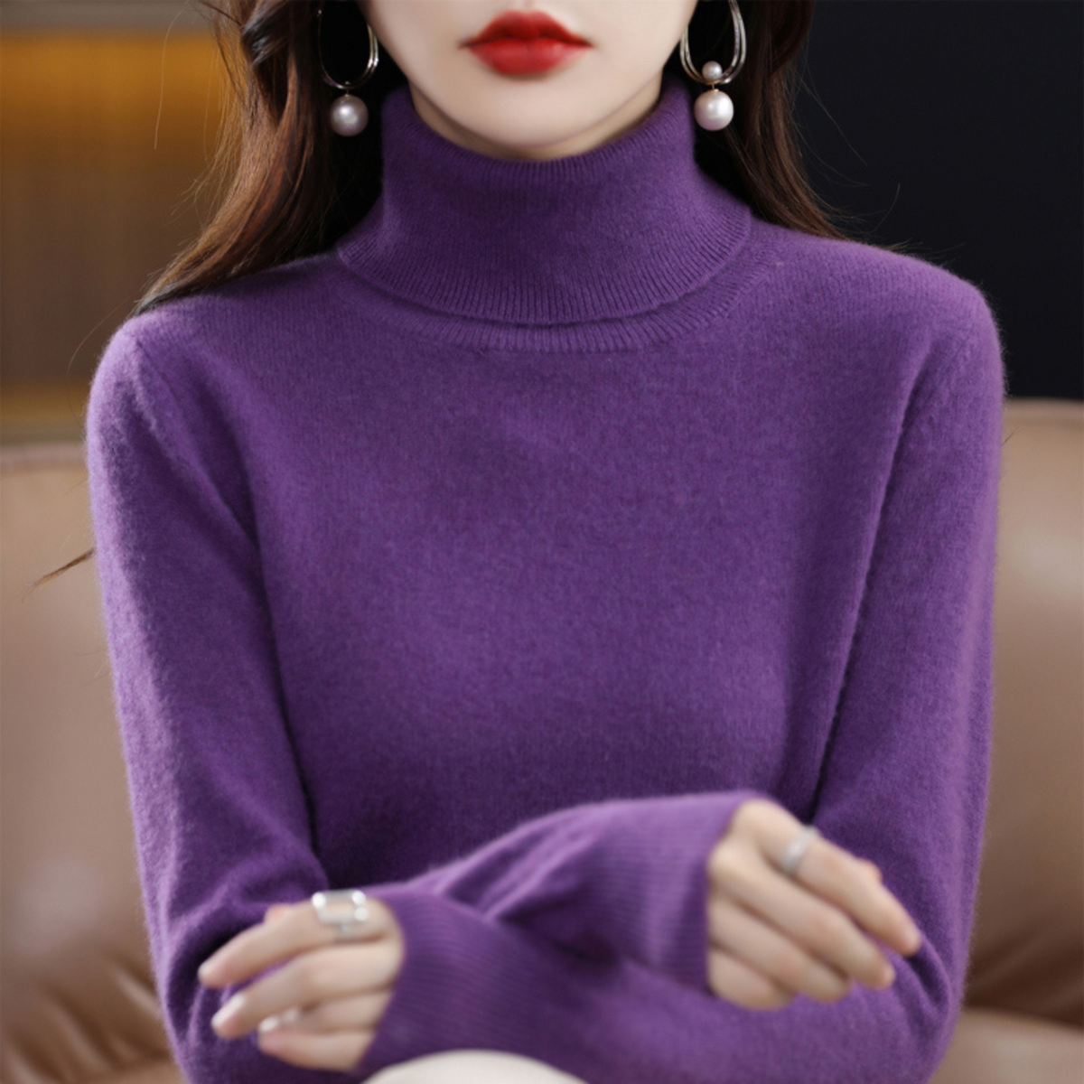 Pull à col roulé - Luxe et confort