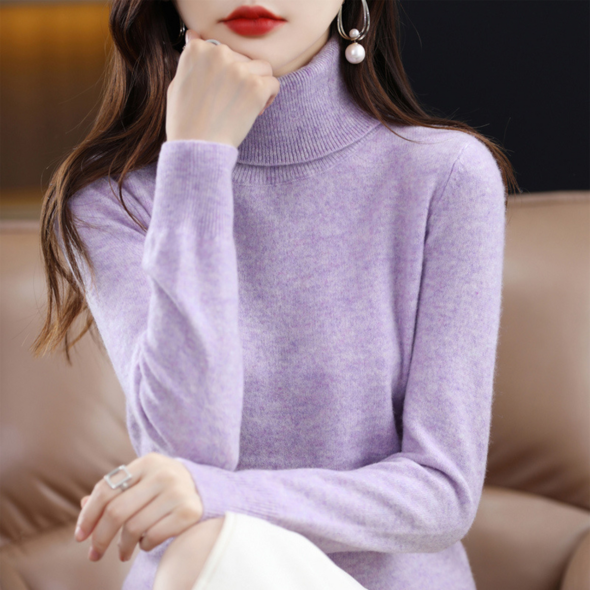 Pull à col roulé - Luxe et confort