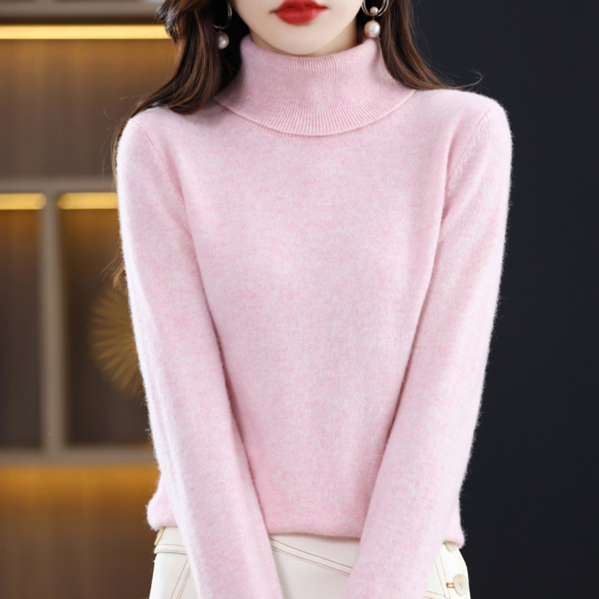 Pull à col roulé - Luxe et confort