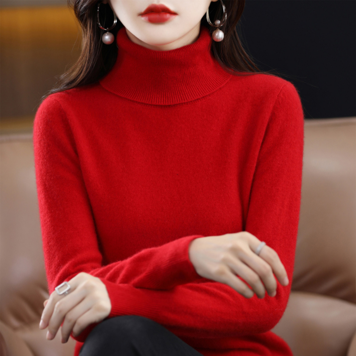 Pull à col roulé - Luxe et confort