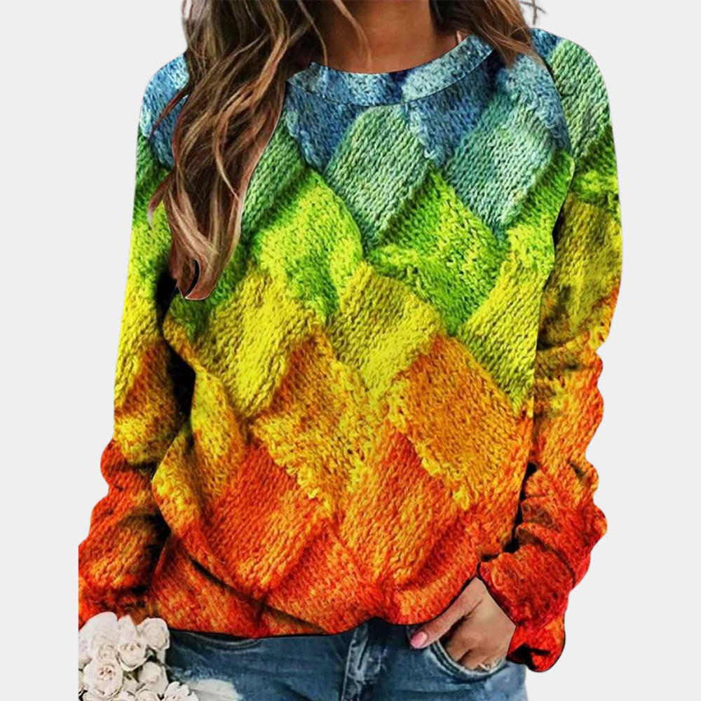 Pull coloré décontracté pour femme - Élégance et confort moderne