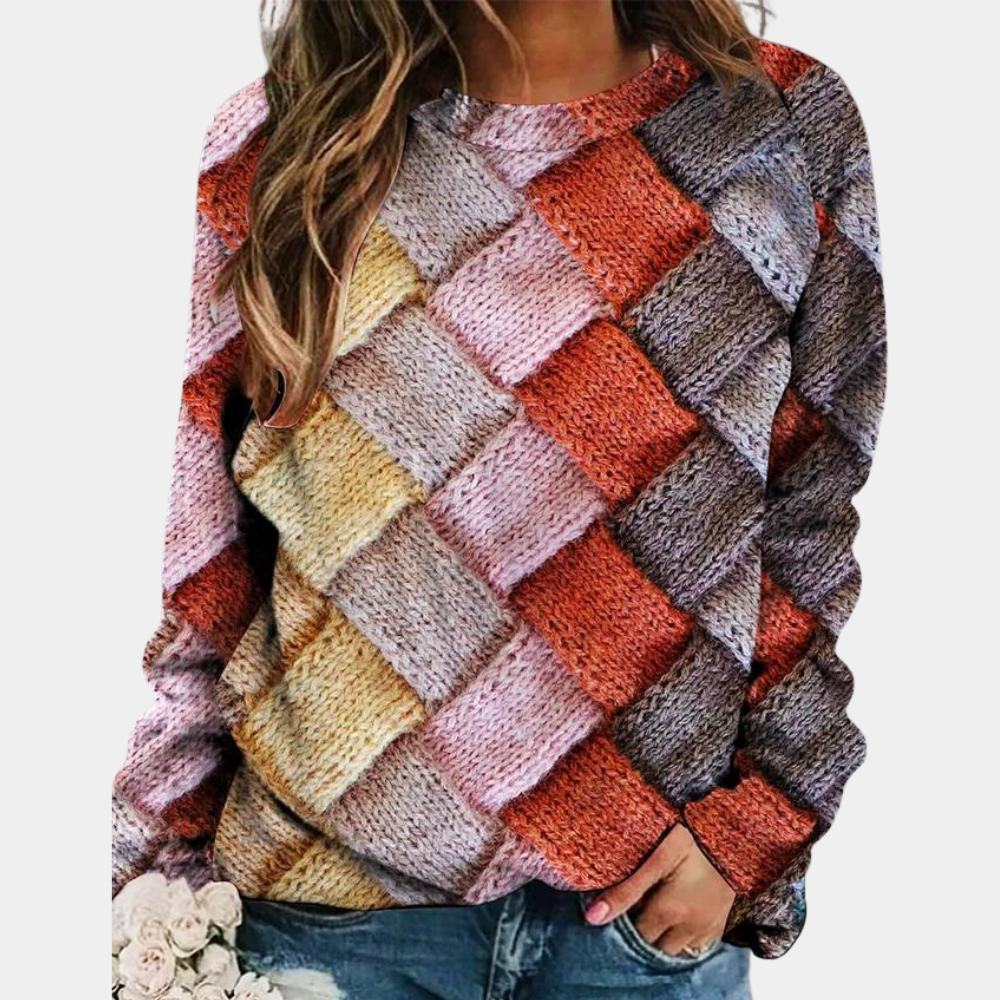 Pull coloré décontracté pour femme - Élégance et confort moderne