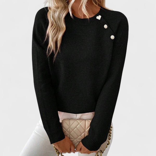 Pull Femme Asymétrique Chic - Col Rond, Confort Moderne & Élégant