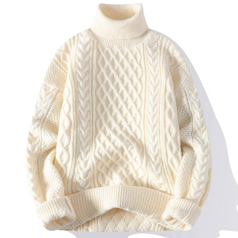 Pull Homme à Col Roulé : Chaleur Élégante & Confort Classique