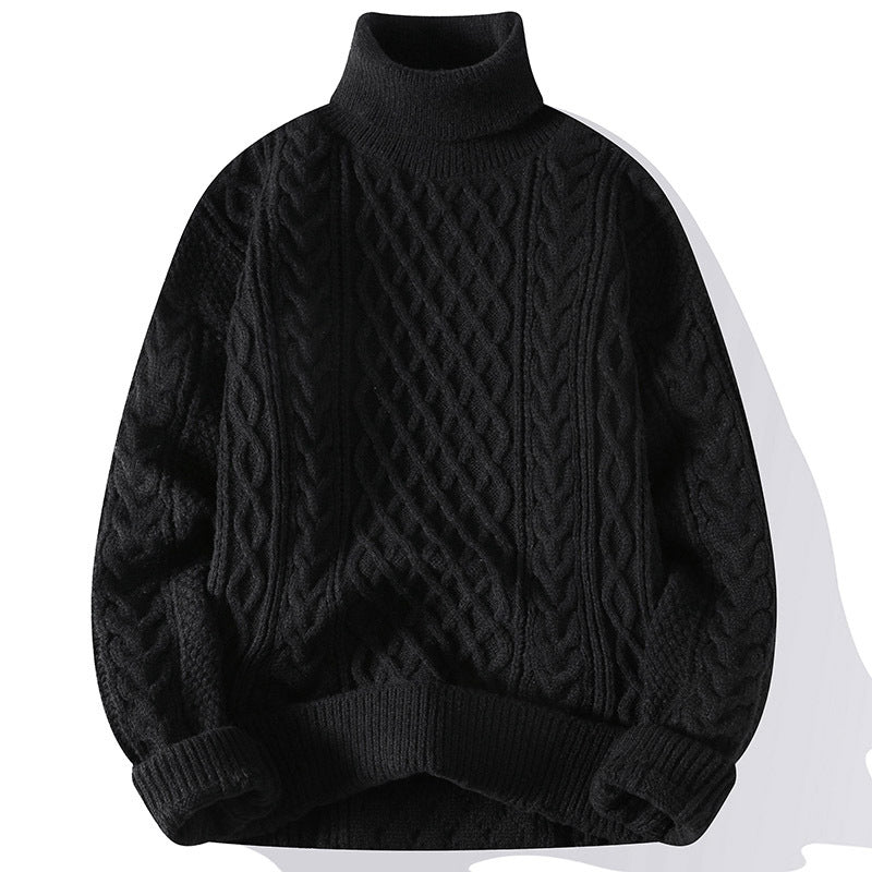Pull Homme à Col Roulé : Chaleur Élégante & Confort Classique