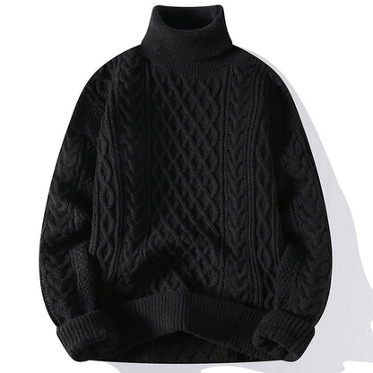 Pull Homme à Col Roulé : Chaleur Élégante & Confort Classique