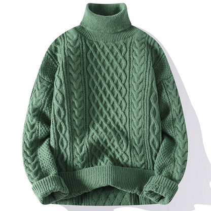 Pull Homme à Col Roulé : Chaleur Élégante & Confort Classique
