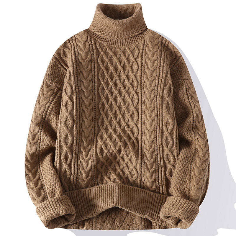 Pull Homme à Col Roulé : Chaleur Élégante & Confort Classique