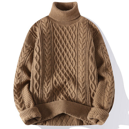 Pull Homme à Col Roulé : Chaleur Élégante & Confort Classique