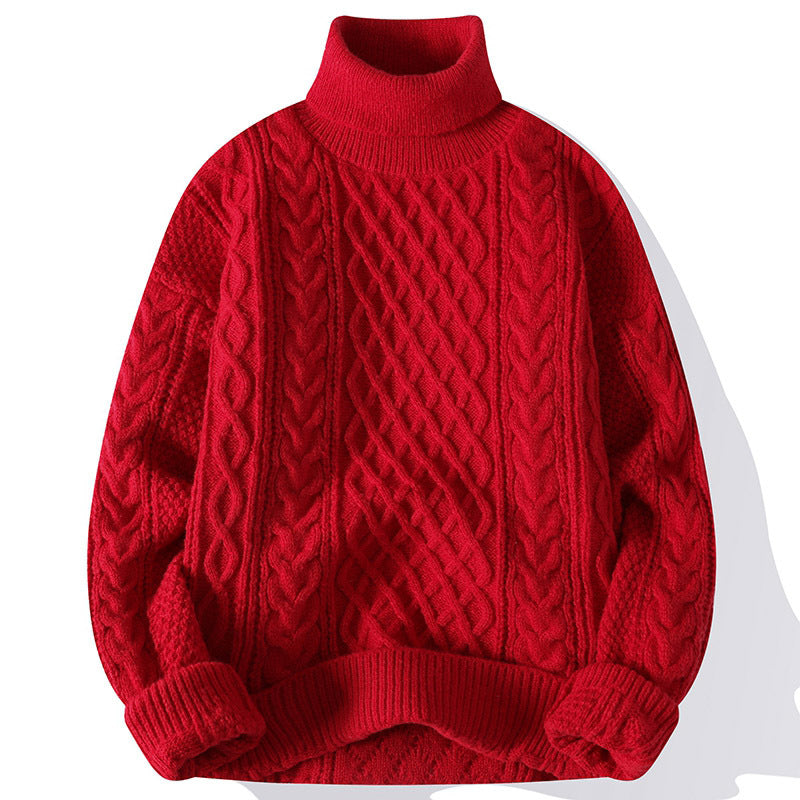 Pull Homme à Col Roulé : Chaleur Élégante & Confort Classique