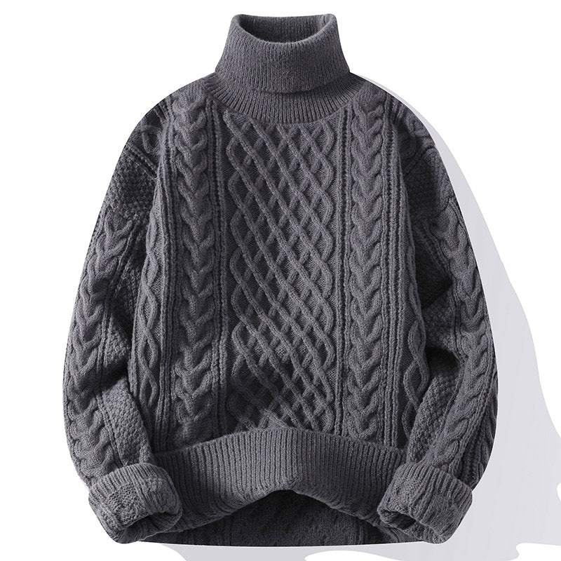 Pull Homme à Col Roulé : Chaleur Élégante & Confort Classique