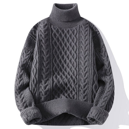 Pull Homme à Col Roulé : Chaleur Élégante & Confort Classique