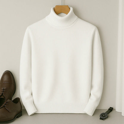 Pull Homme Élégant à Col Roulé – Chaleur & Confort Intemporels