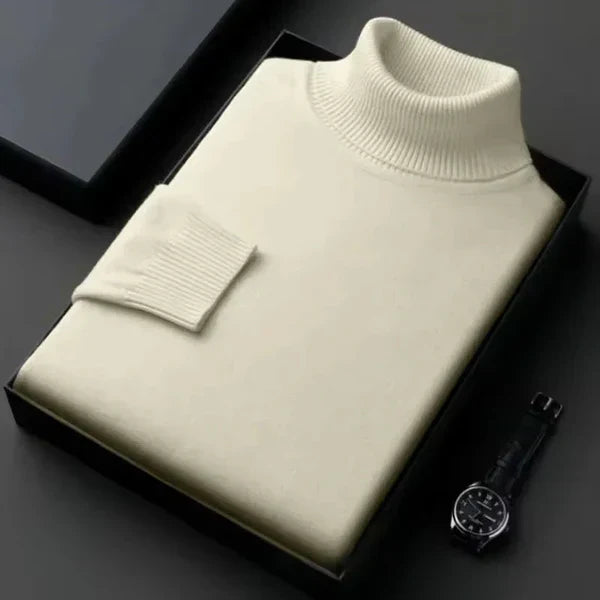 Pull Homme Élégant à Col Roulé – Chaleur & Confort Intemporels