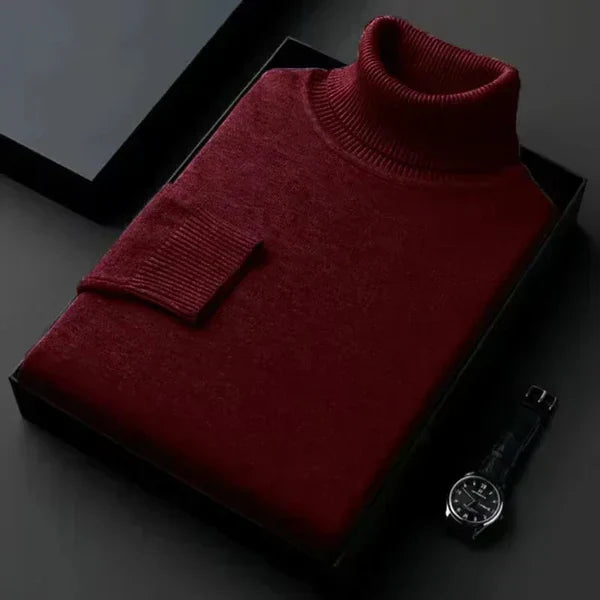 Pull Homme Élégant à Col Roulé – Chaleur & Confort Intemporels