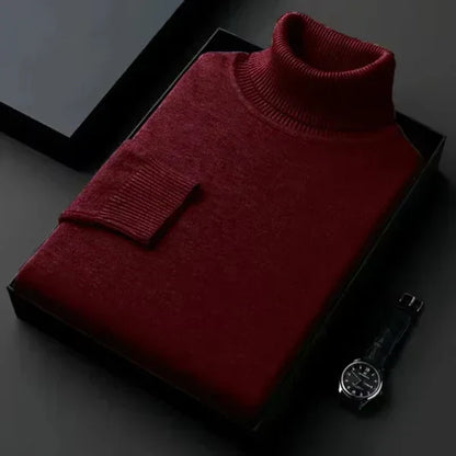 Pull Homme Élégant à Col Roulé – Chaleur & Confort Intemporels