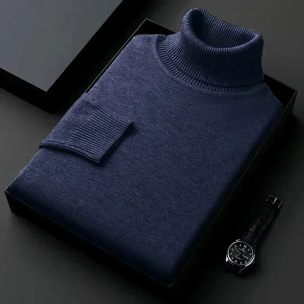 Pull Homme Élégant à Col Roulé – Chaleur & Confort Intemporels