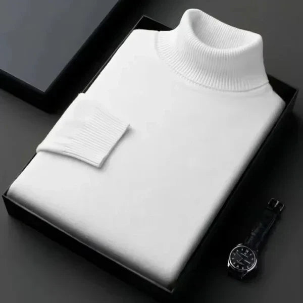 Pull Homme Élégant à Col Roulé – Chaleur & Confort Intemporels
