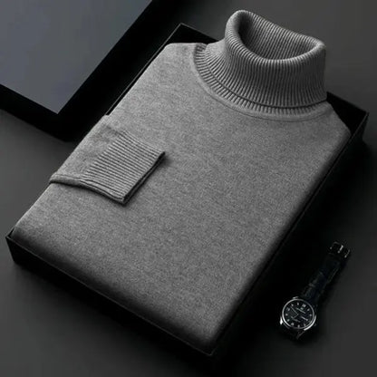 Pull Homme Élégant à Col Roulé – Chaleur & Confort Intemporels