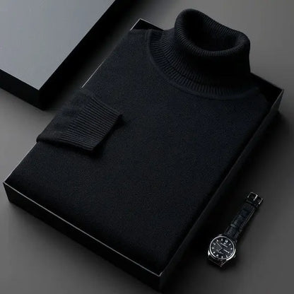 Pull Homme Élégant à Col Roulé – Chaleur & Confort Intemporels