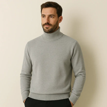 Pull Homme Élégant à Col Roulé – Chaleur & Confort Intemporels