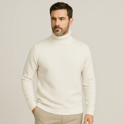 Pull Homme Élégant à Col Roulé – Chaleur & Confort Intemporels