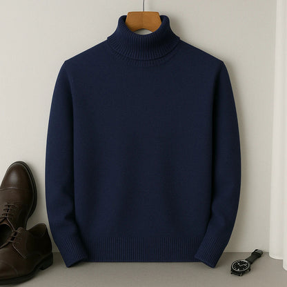 Pull Homme Élégant à Col Roulé – Chaleur & Confort Intemporels