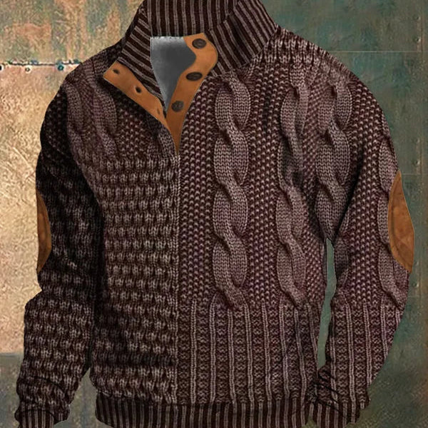 Pull tricoté chaud pour Homme – Confort douillet et style élégant pour l'hiver
