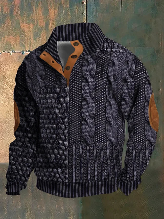 Pull tricoté chaud pour Homme – Confort douillet et style élégant pour l'hiver