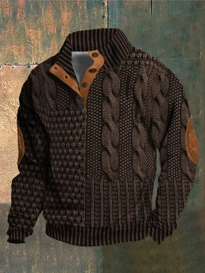Pull tricoté chaud pour Homme – Confort douillet et style élégant pour l'hiver
