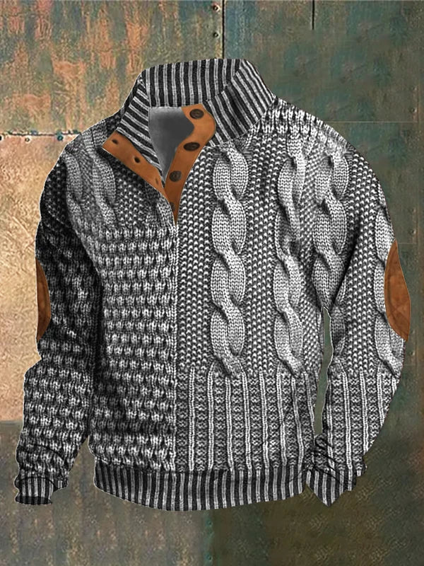 Pull tricoté chaud pour Homme – Confort douillet et style élégant pour l'hiver