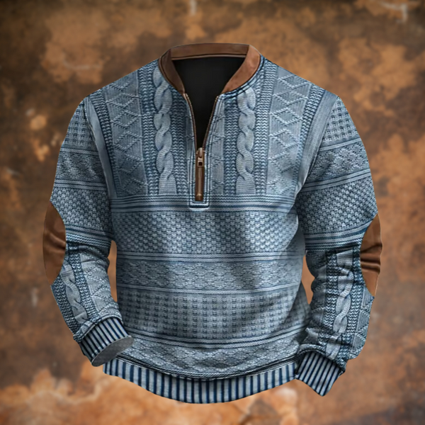Pull Tricoté Zippé Homme - Élégance & Chaleur Hivernale