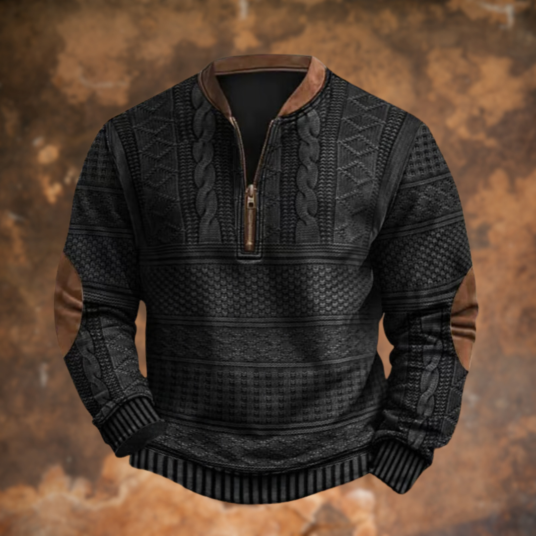 Pull Tricoté Zippé Homme - Élégance & Chaleur Hivernale