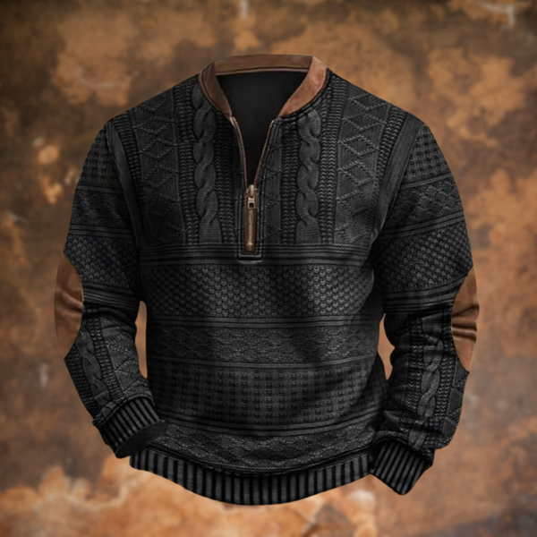Pull Tricoté Zippé Homme - Élégance & Chaleur Hivernale