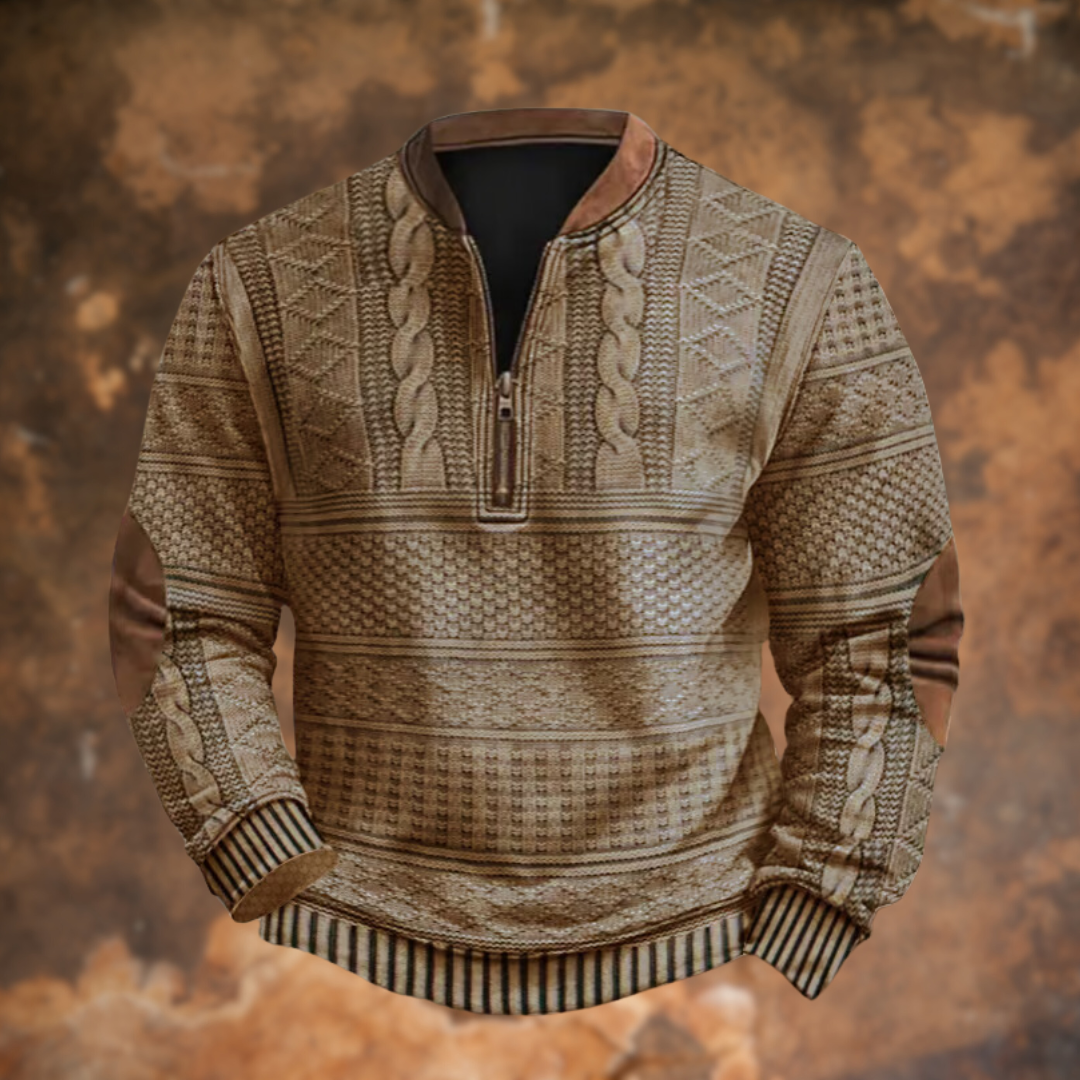 Pull Tricoté Zippé Homme - Élégance & Chaleur Hivernale