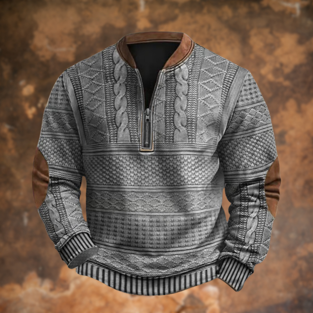 Pull Tricoté Zippé Homme - Élégance & Chaleur Hivernale