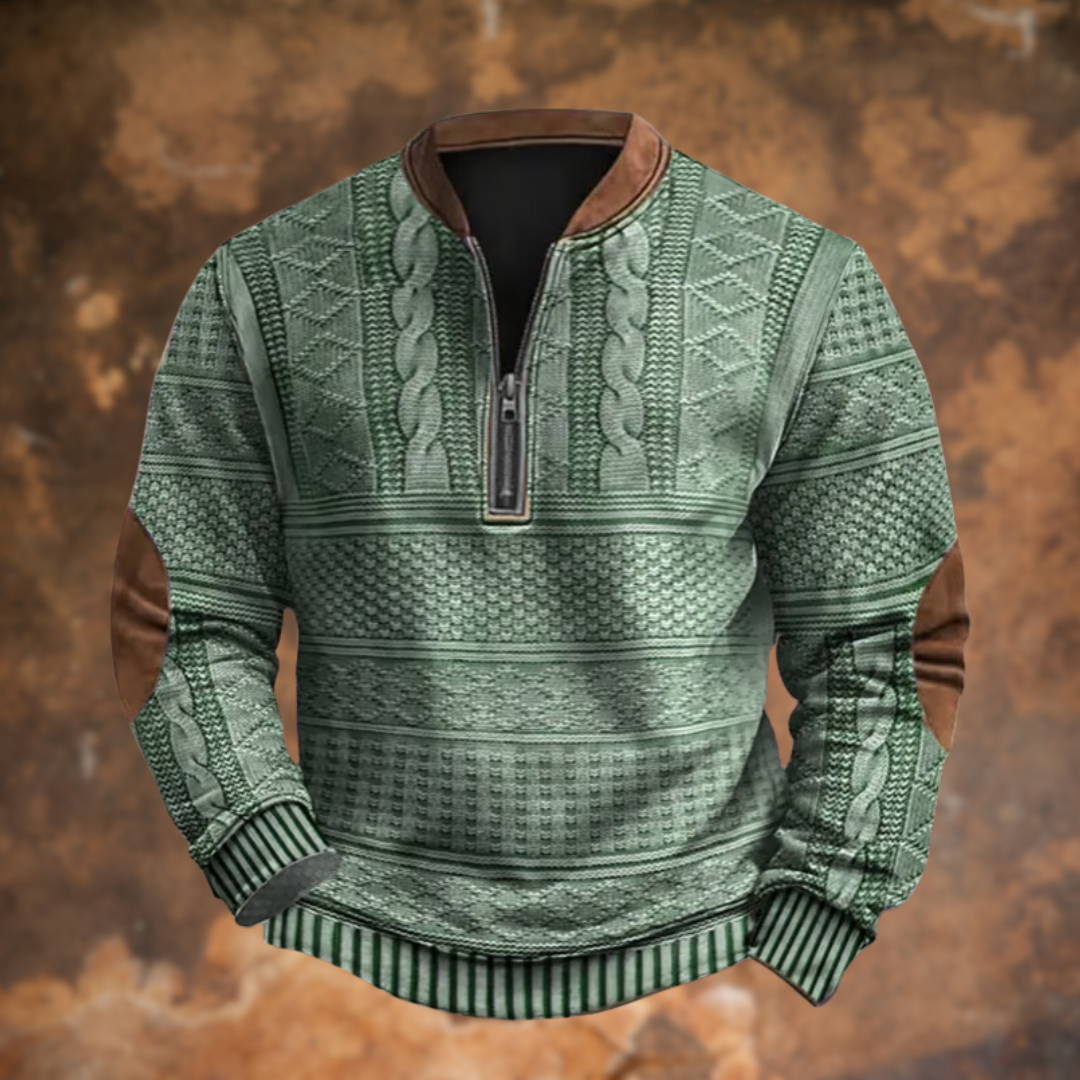 Pull Tricoté Zippé Homme - Élégance & Chaleur Hivernale