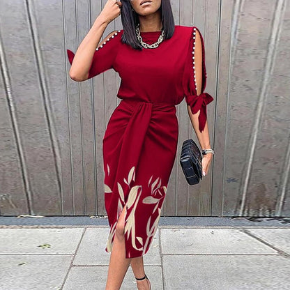 Robe de Cocktail Florale pour Femmes - Élégance et Confort