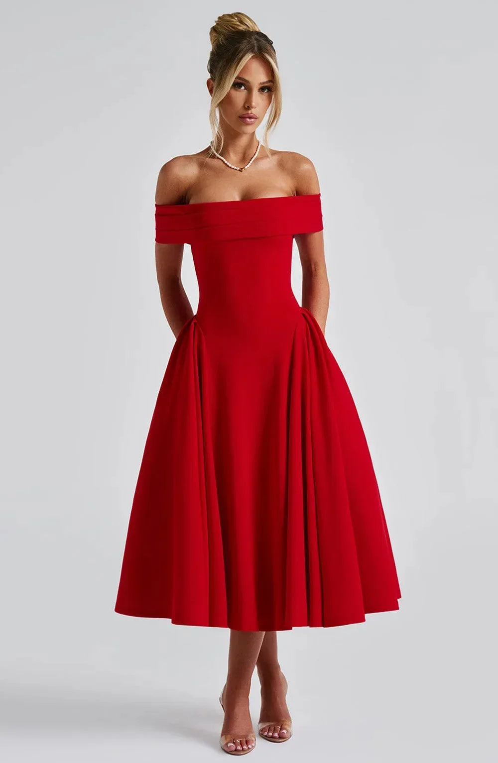Robe Cocktail Midi Élégante pour Femme - Style Flatteur