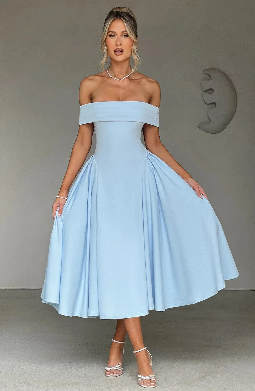 Robe Cocktail Midi Élégante pour Femme - Style Flatteur