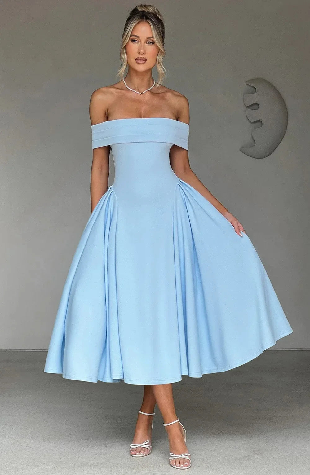 Robe Cocktail Midi Élégante pour Femme - Style Flatteur