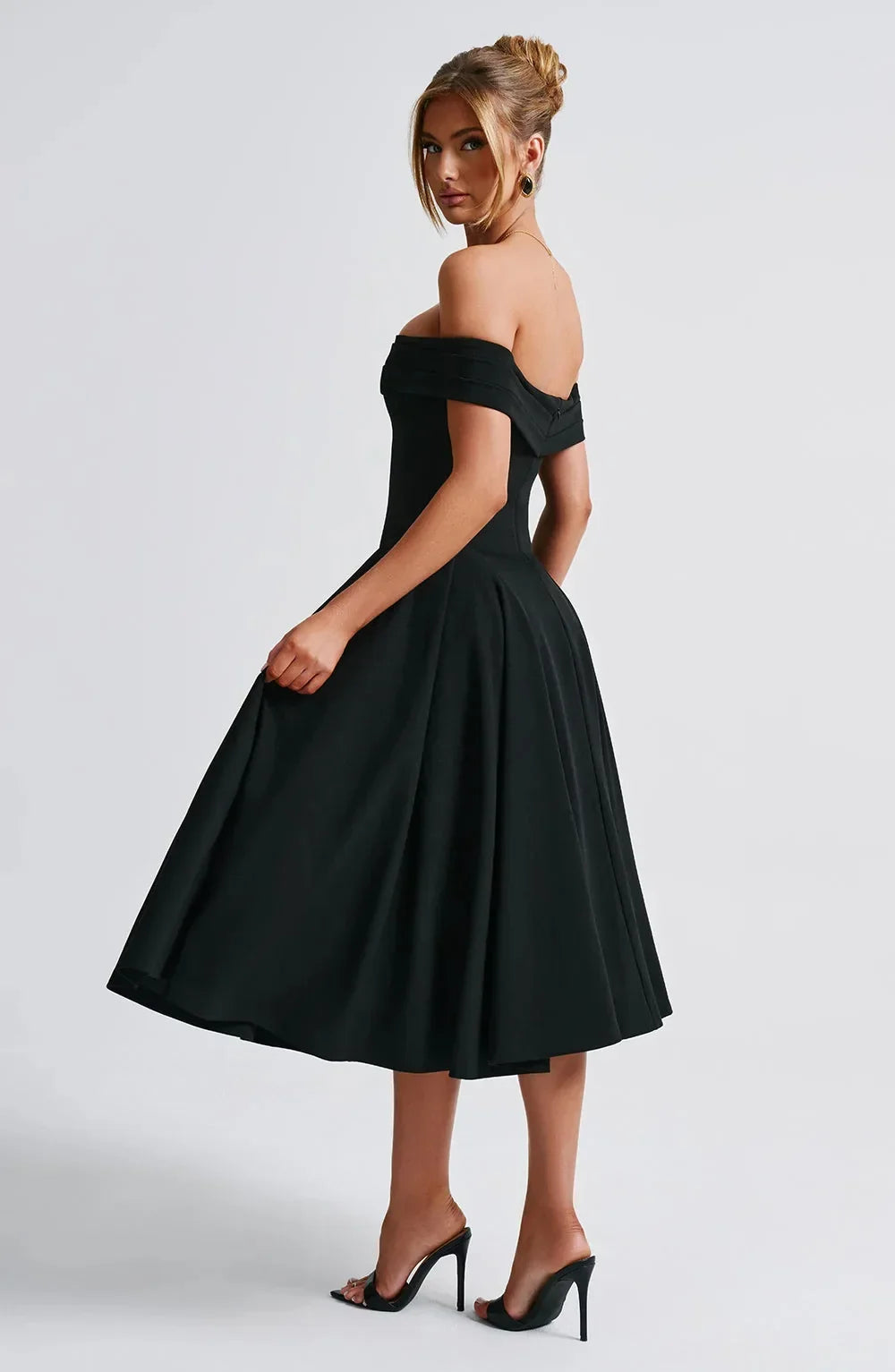 Robe Cocktail Midi Élégante pour Femme - Style Flatteur