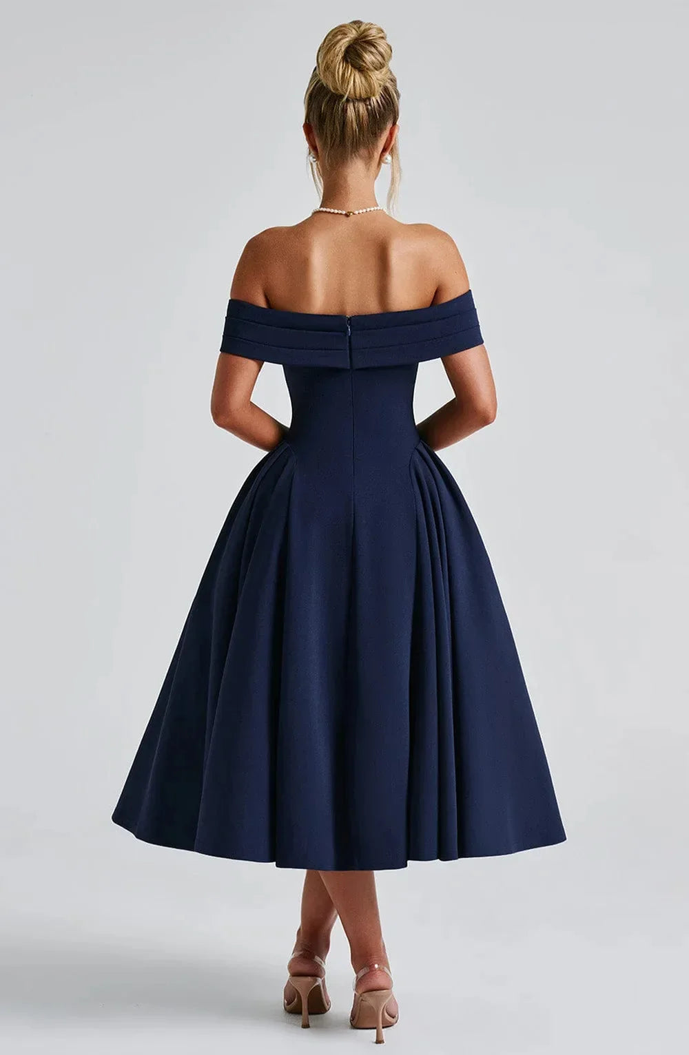 Robe Cocktail Midi Élégante pour Femme - Style Flatteur