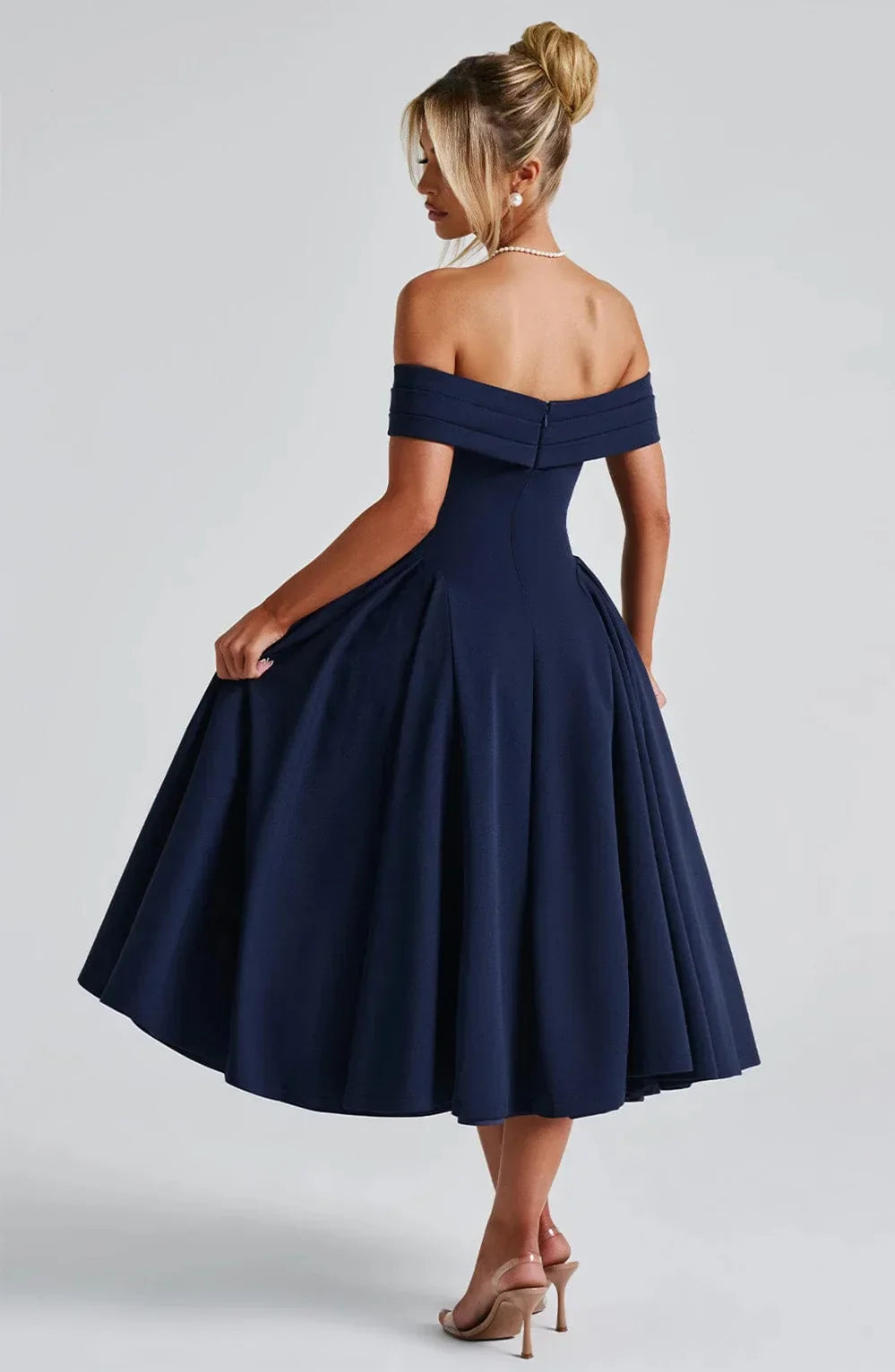 Robe Cocktail Midi Élégante pour Femme - Style Flatteur