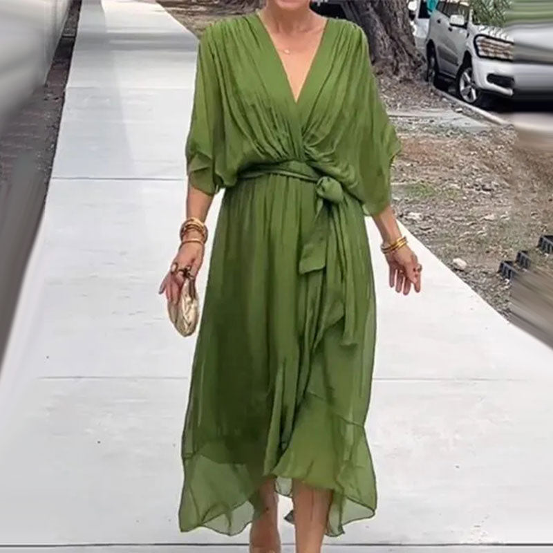 Robe d'Été Midi Fluide pour Femmes - Chic et Confortable